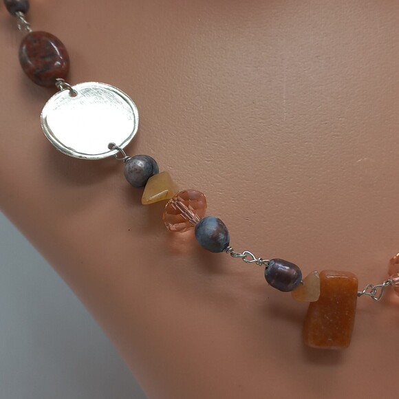 Vntg Quartz .925 Sterling Necklace Toggle Clasp HANDPICKED by Melanie Mauldin - Picture 3 of 10